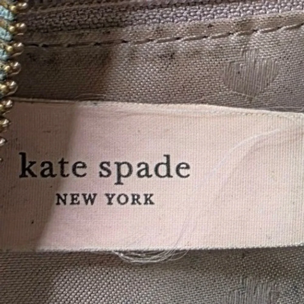 Kate‎ Spade New York Pebbled Leather Backpack Light Blue Gold Tone Hardware P4